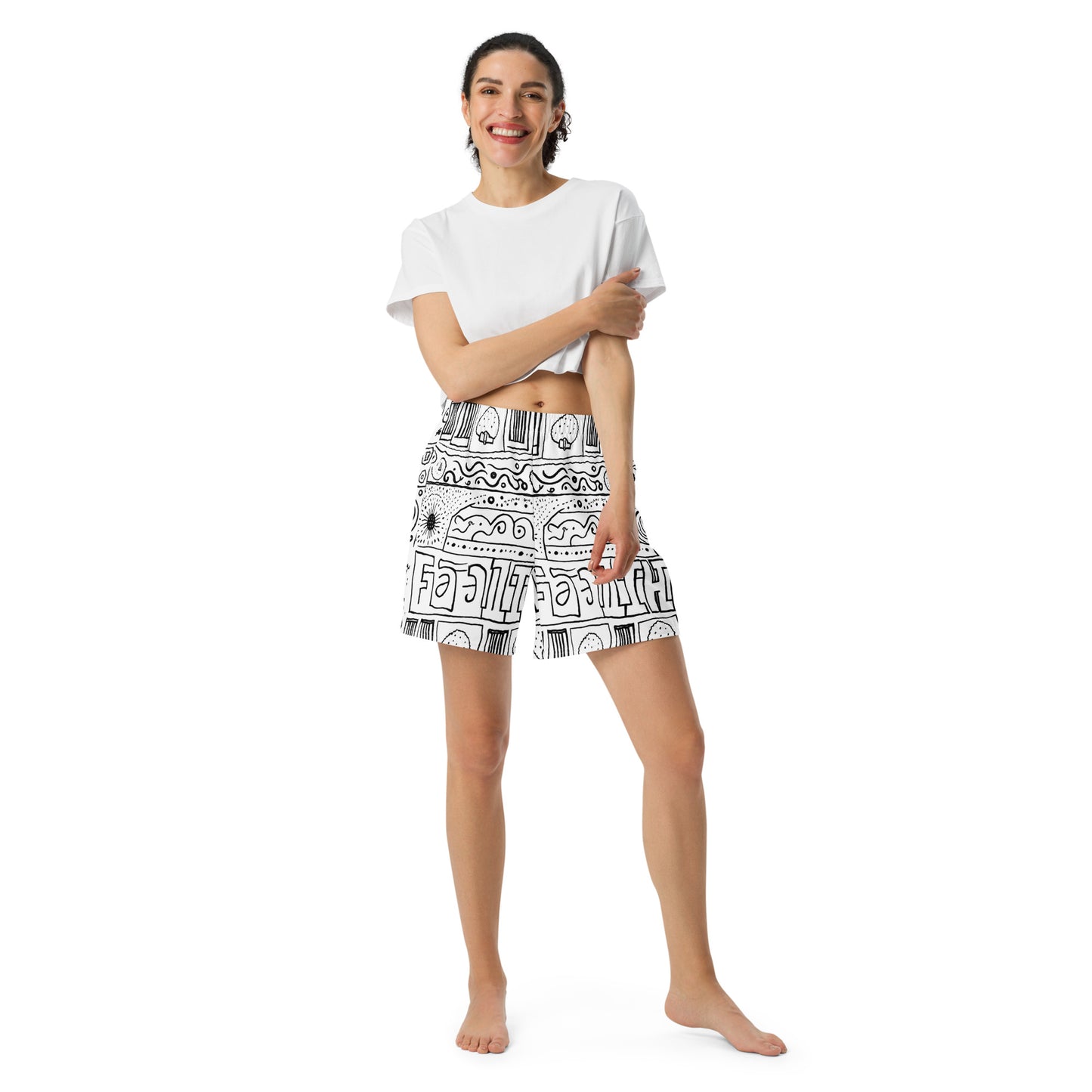 Faith - All-Over Print Unisex Athletic Long Shorts