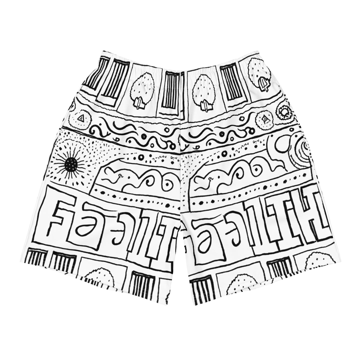 Faith - All-Over Print Unisex Athletic Long Shorts