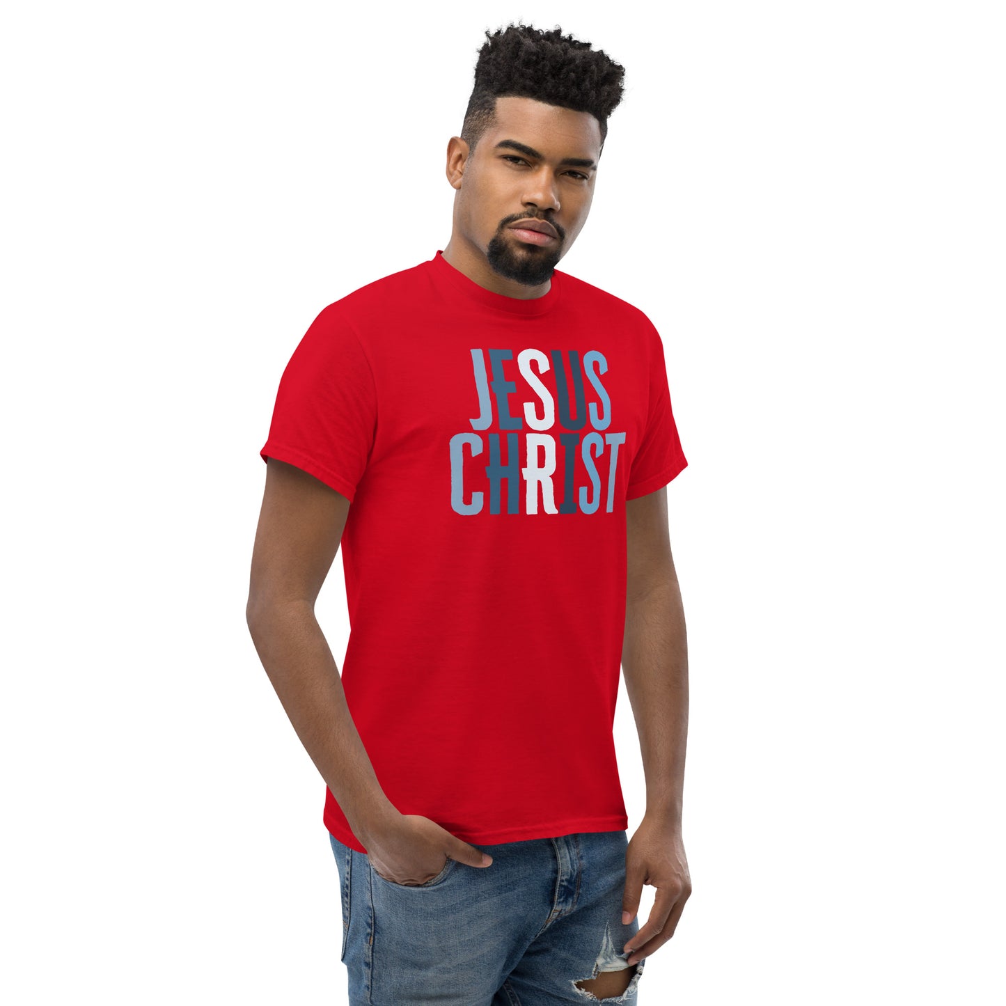 Jesus Christ - Blue letters - Unisex classic tee