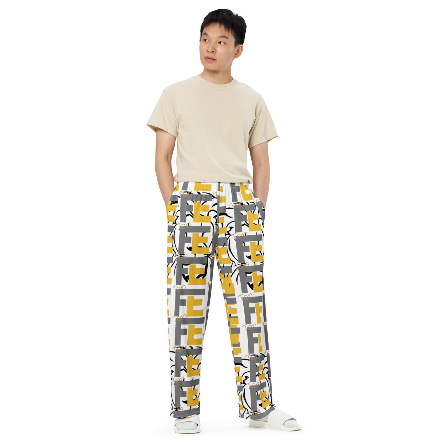 Ten Fe - All-over print unisex wide-leg pants