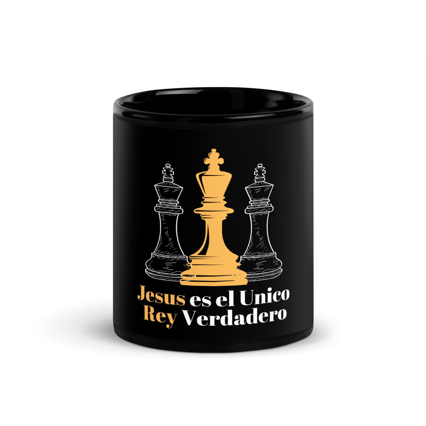 Jesus es el Unico Rey Verdadero - Black Glossy Mug