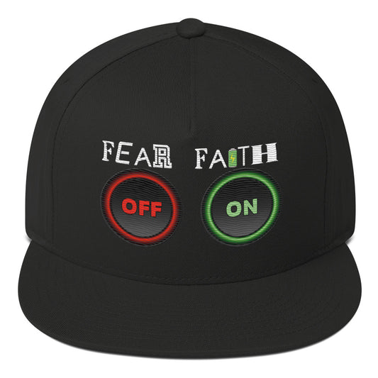 Faith Yes Fear No - Flat Bill Cap