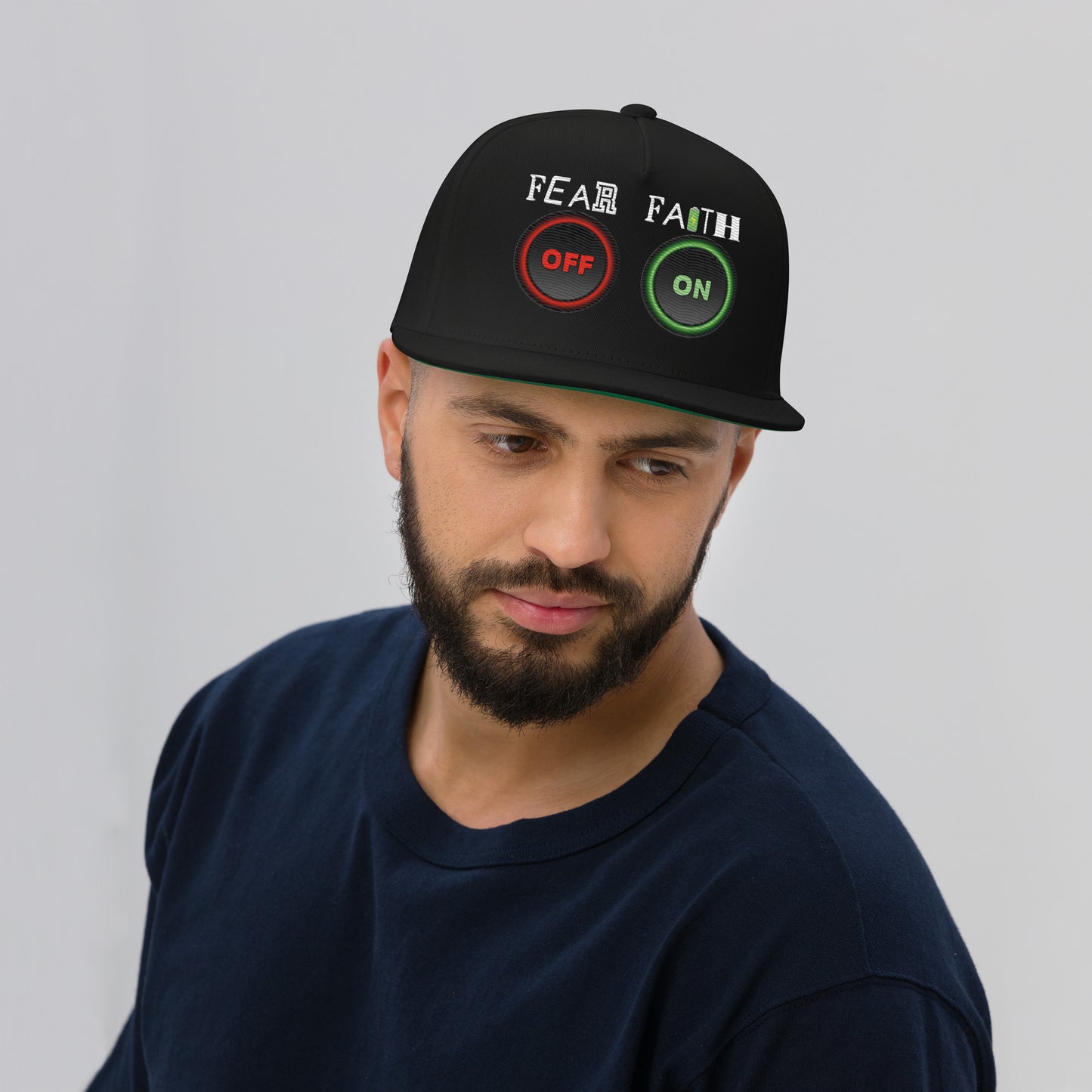 Faith Yes Fear No - Flat Bill Cap