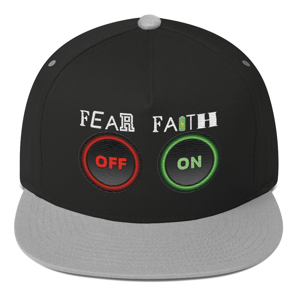 Faith Yes Fear No - Flat Bill Cap