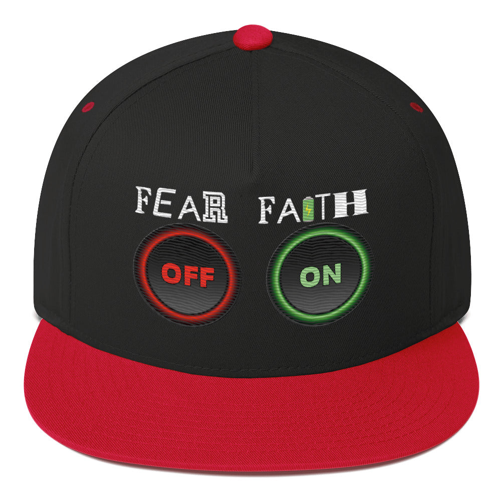 Faith Yes Fear No - Flat Bill Cap