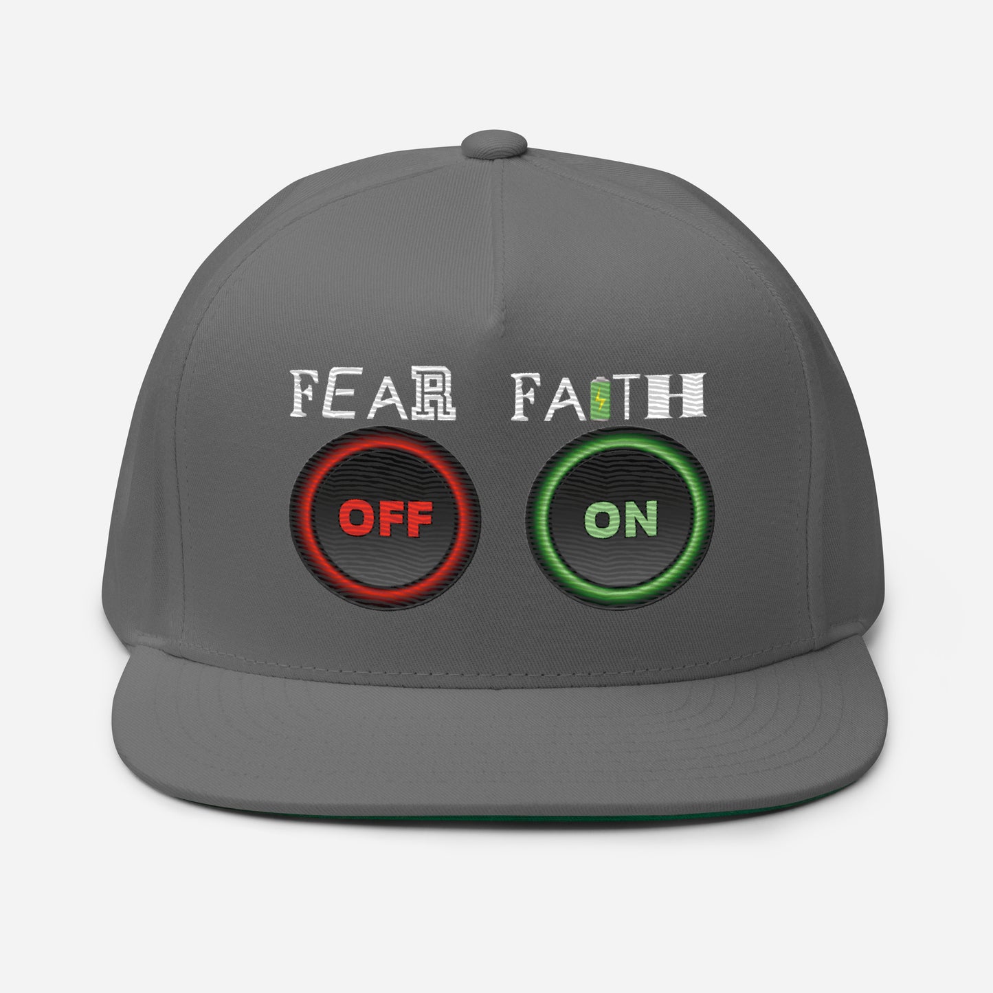 Faith Yes Fear No - Flat Bill Cap