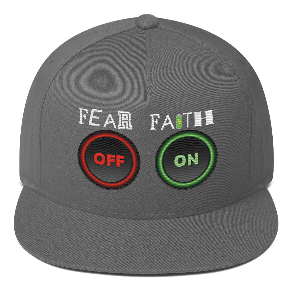 Faith Yes Fear No - Flat Bill Cap