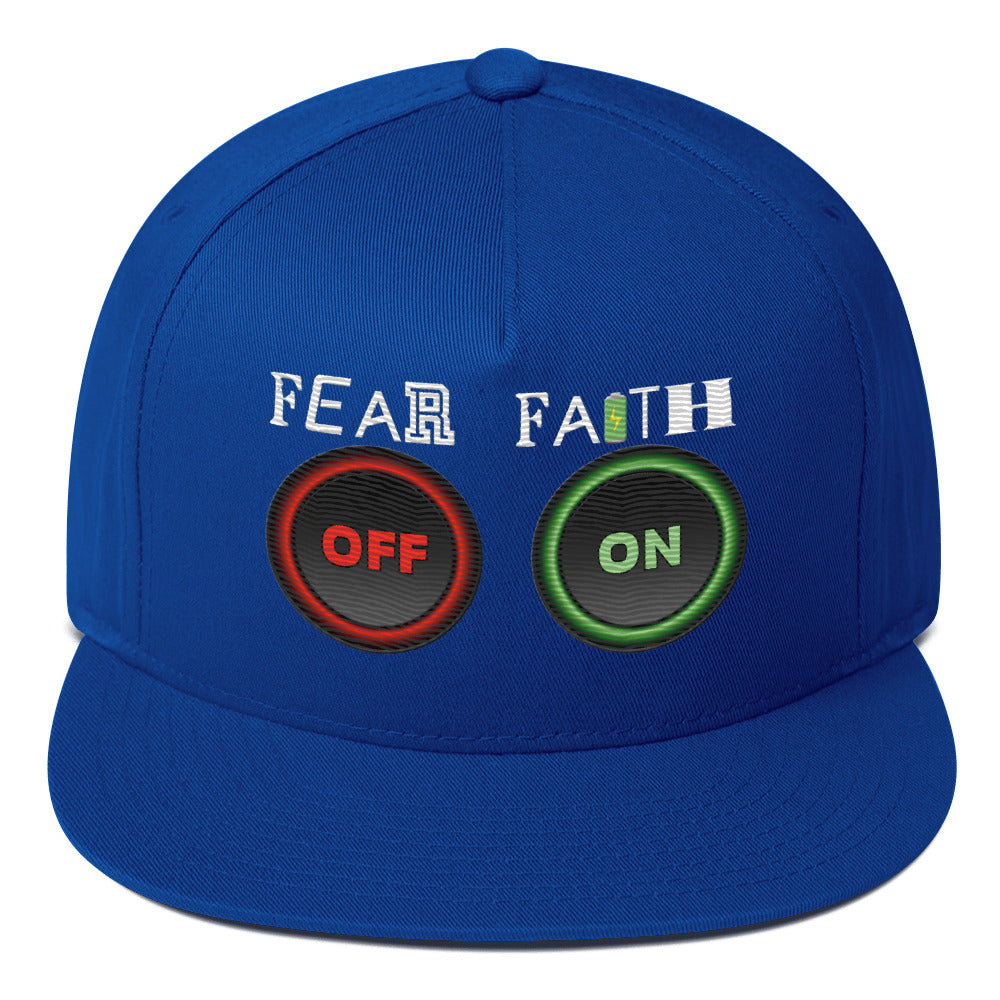 Faith Yes Fear No - Flat Bill Cap