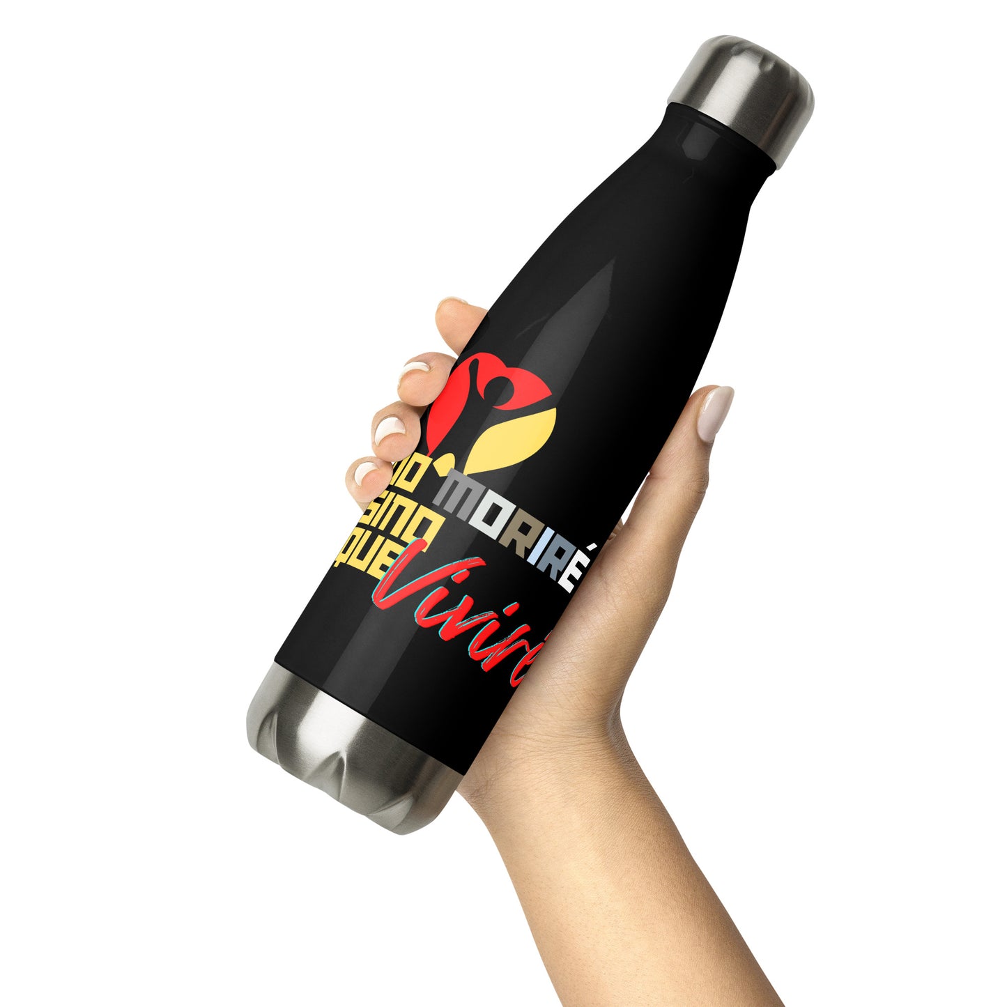 No Morire Sino que Vivire - Stainless steel water bottle