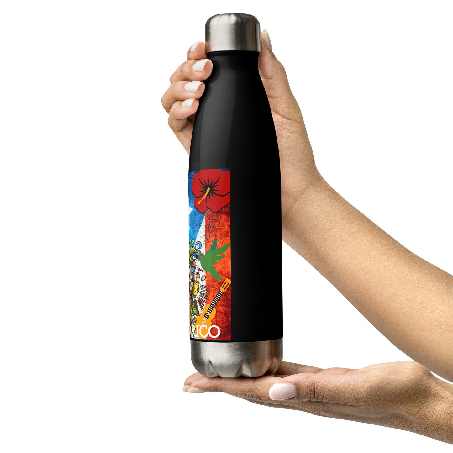 Boricua PR Conga - Stainless steel water bottle