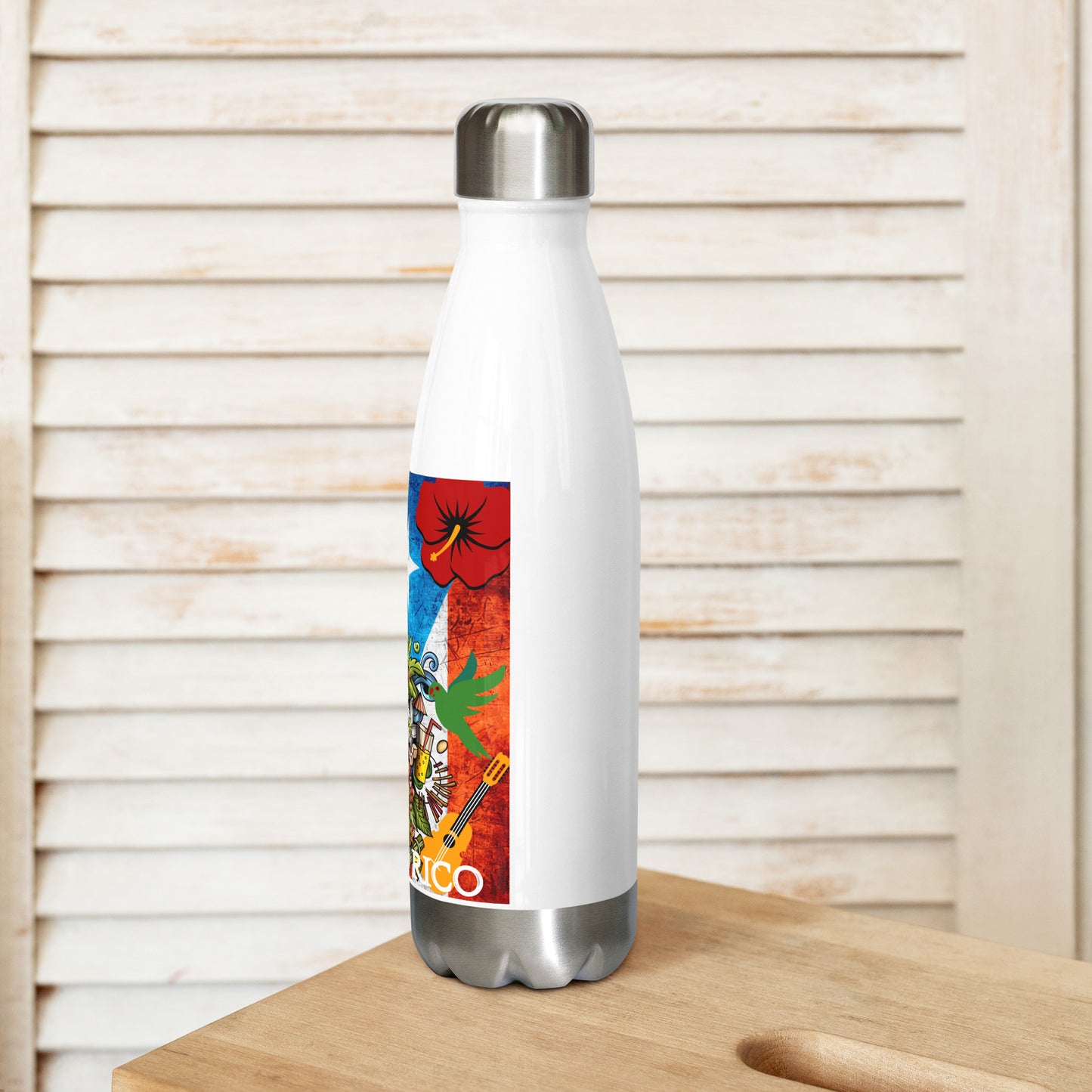 Boricua PR Conga - Stainless steel water bottle