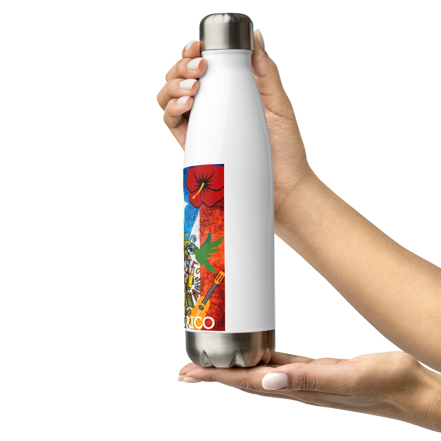 Boricua PR Conga - Stainless steel water bottle