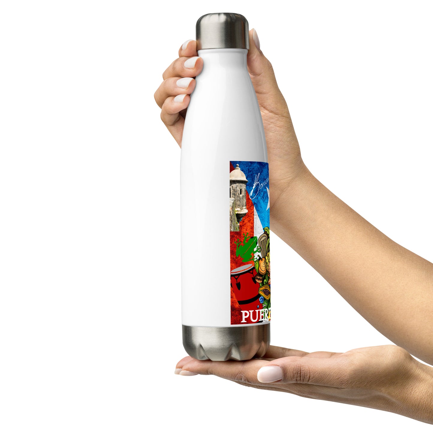 Boricua PR Conga - Stainless steel water bottle