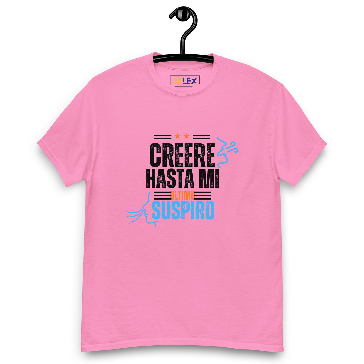 Creere Hasta Mi Ultimo Suspiro Blck letters - blue/orng - Unisex classic tee