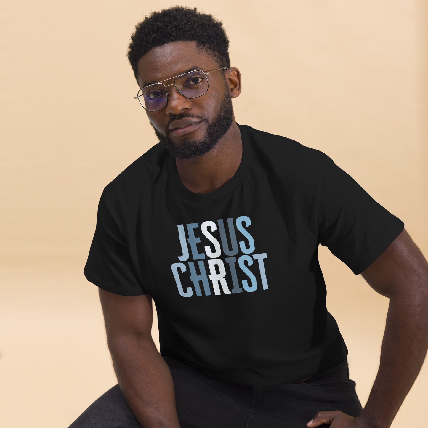 Jesus Christ - Blue letters - Unisex classic tee