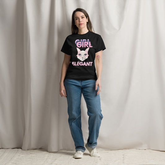 Girl Elegant Cat - Unisex classic tee