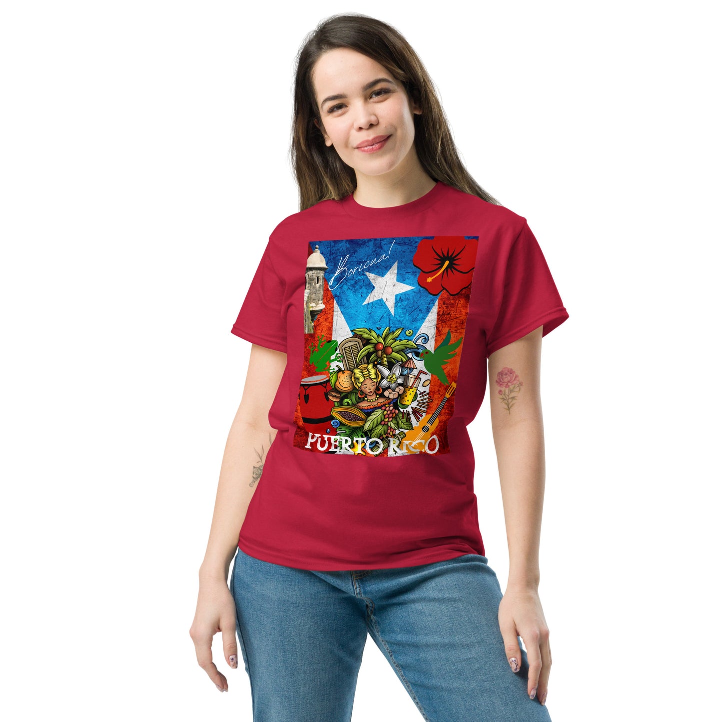 Soy Boricua con Garita, Bandera e instrumentos - Unisex classic tee