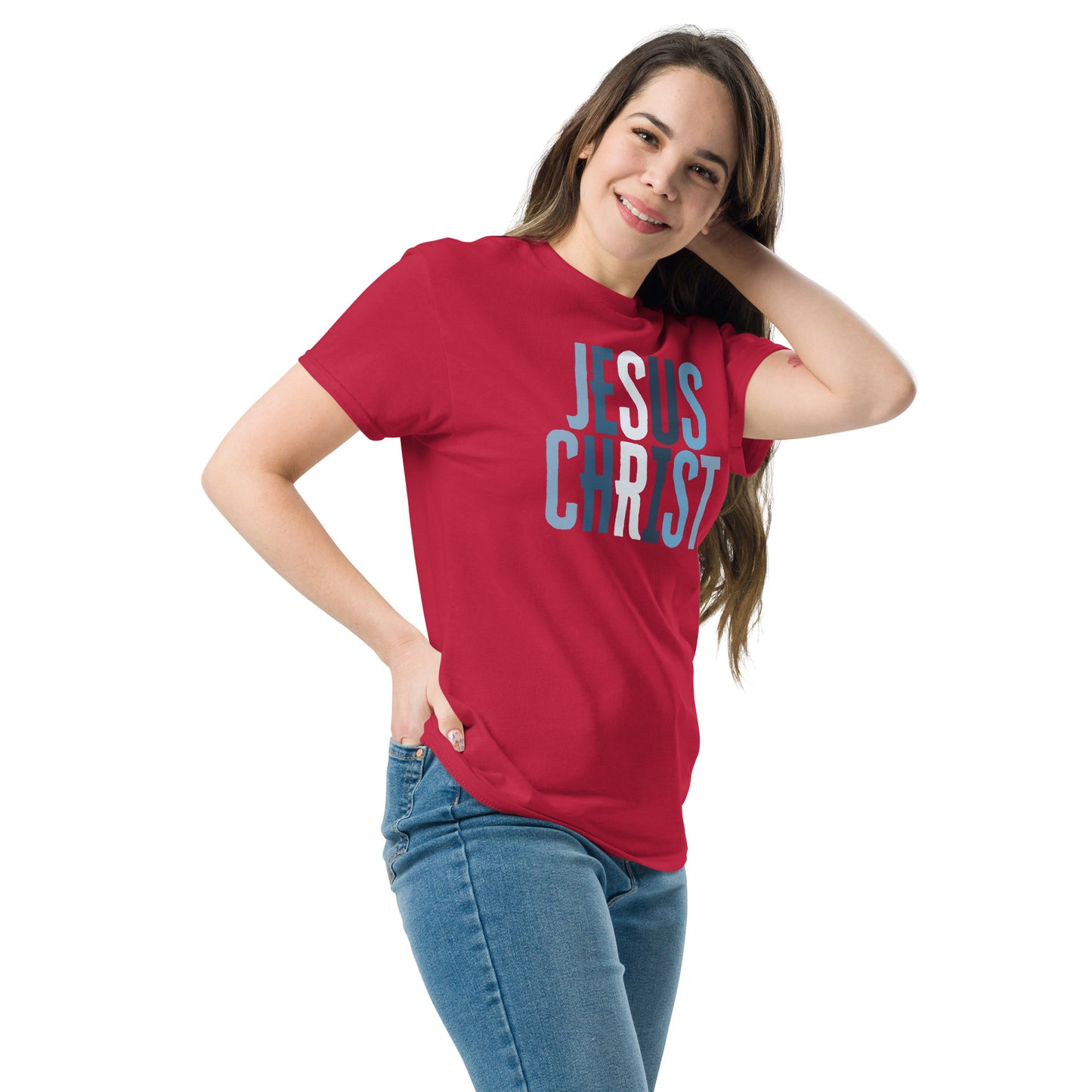 Jesus Christ - Blue letters - Unisex classic tee