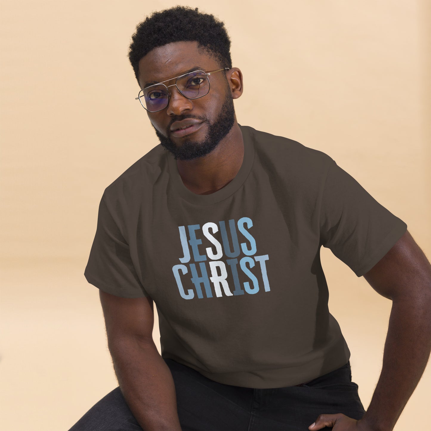 Jesus Christ - Blue letters - Unisex classic tee