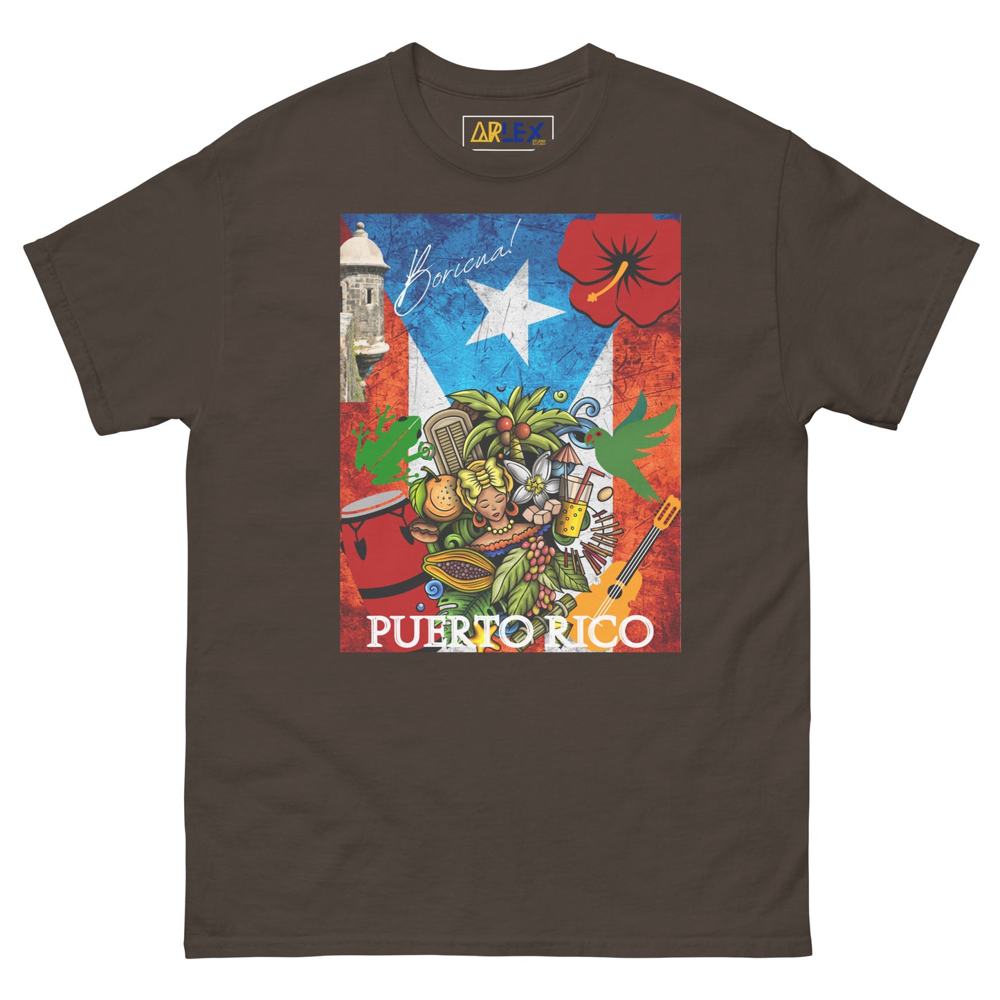 Soy Boricua con Garita, Bandera e instrumentos - Unisex classic tee