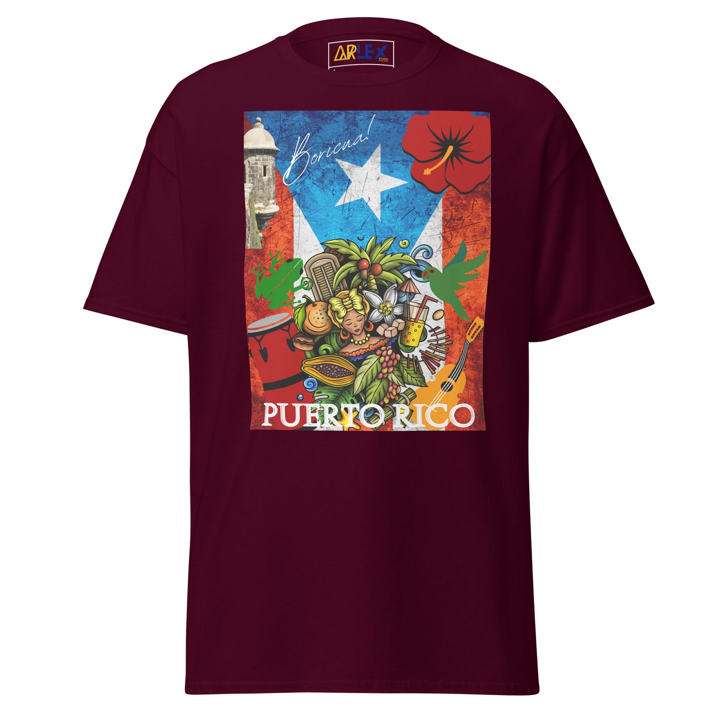 Soy Boricua con Garita, Bandera e instrumentos - Unisex classic tee