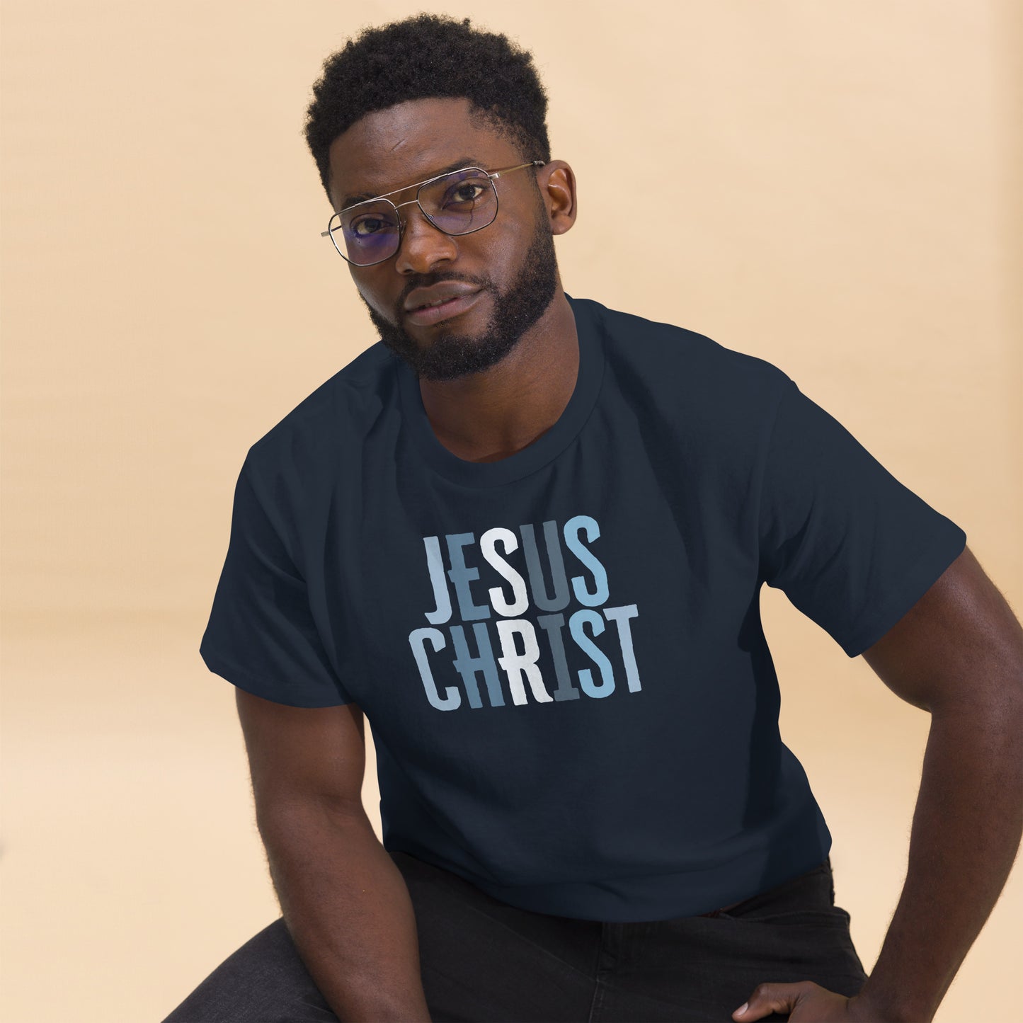 Jesus Christ - Blue letters - Unisex classic tee