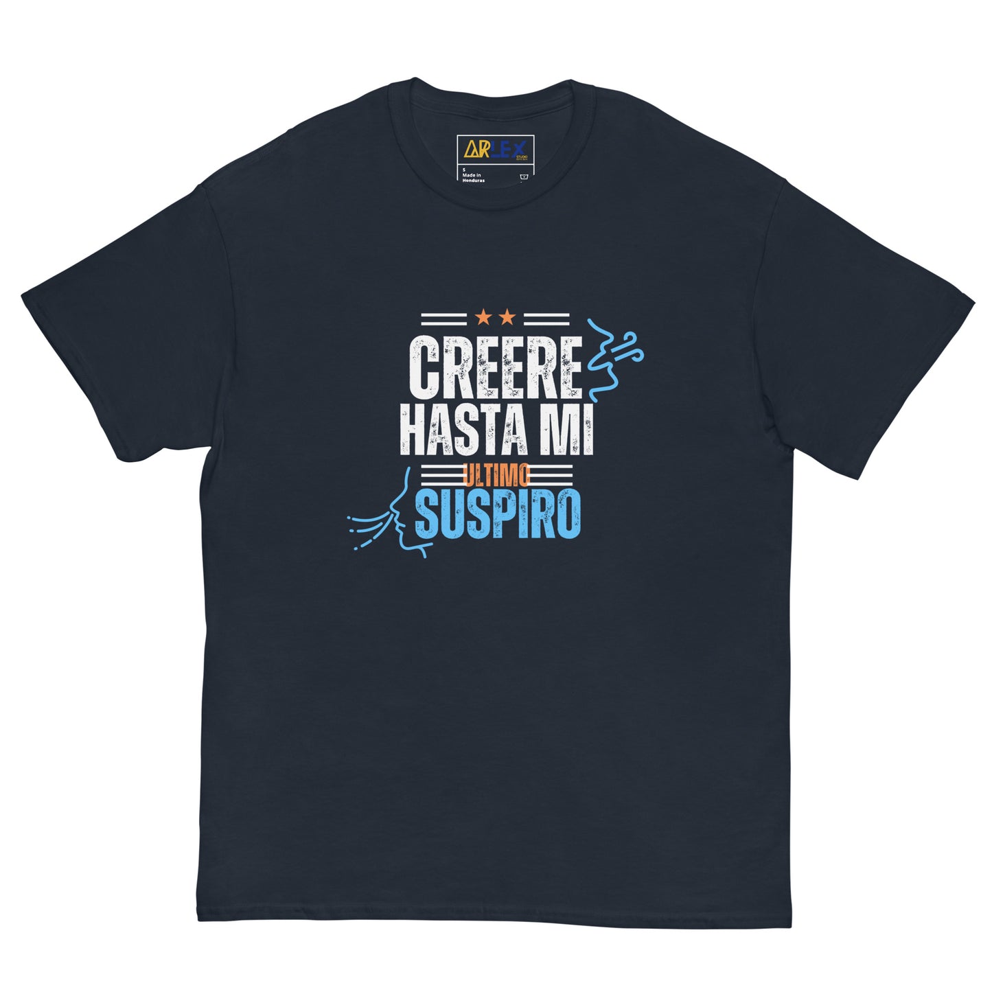 Creere Hasta Mi Ultimo Suspiro - with letters/orng/blue - Unisex classic tee