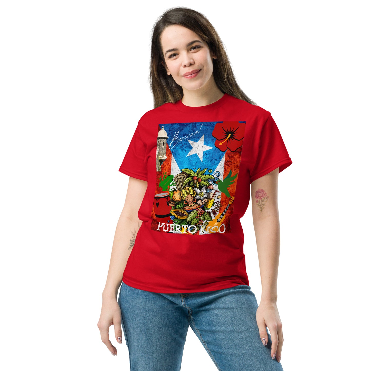 Soy Boricua con Garita, Bandera e instrumentos - Unisex classic tee