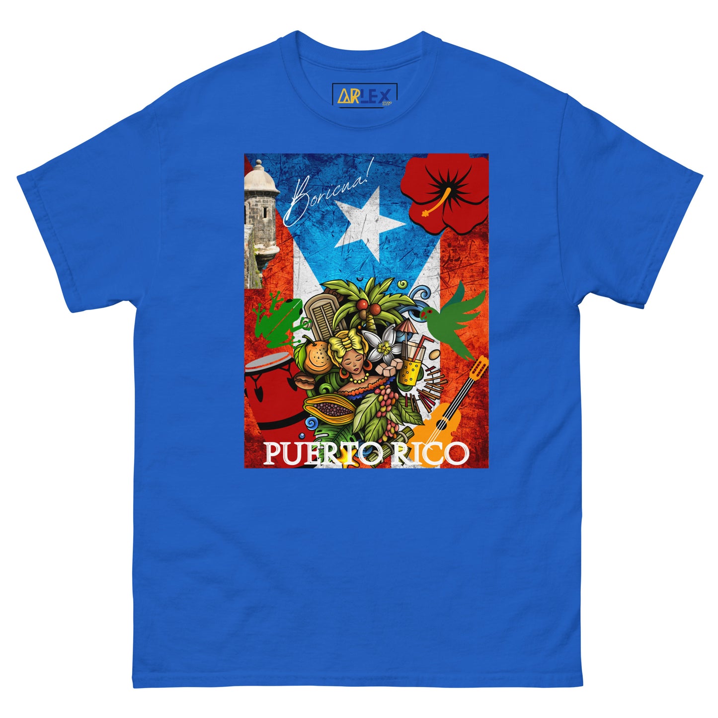 Soy Boricua con Garita, Bandera e instrumentos - Unisex classic tee