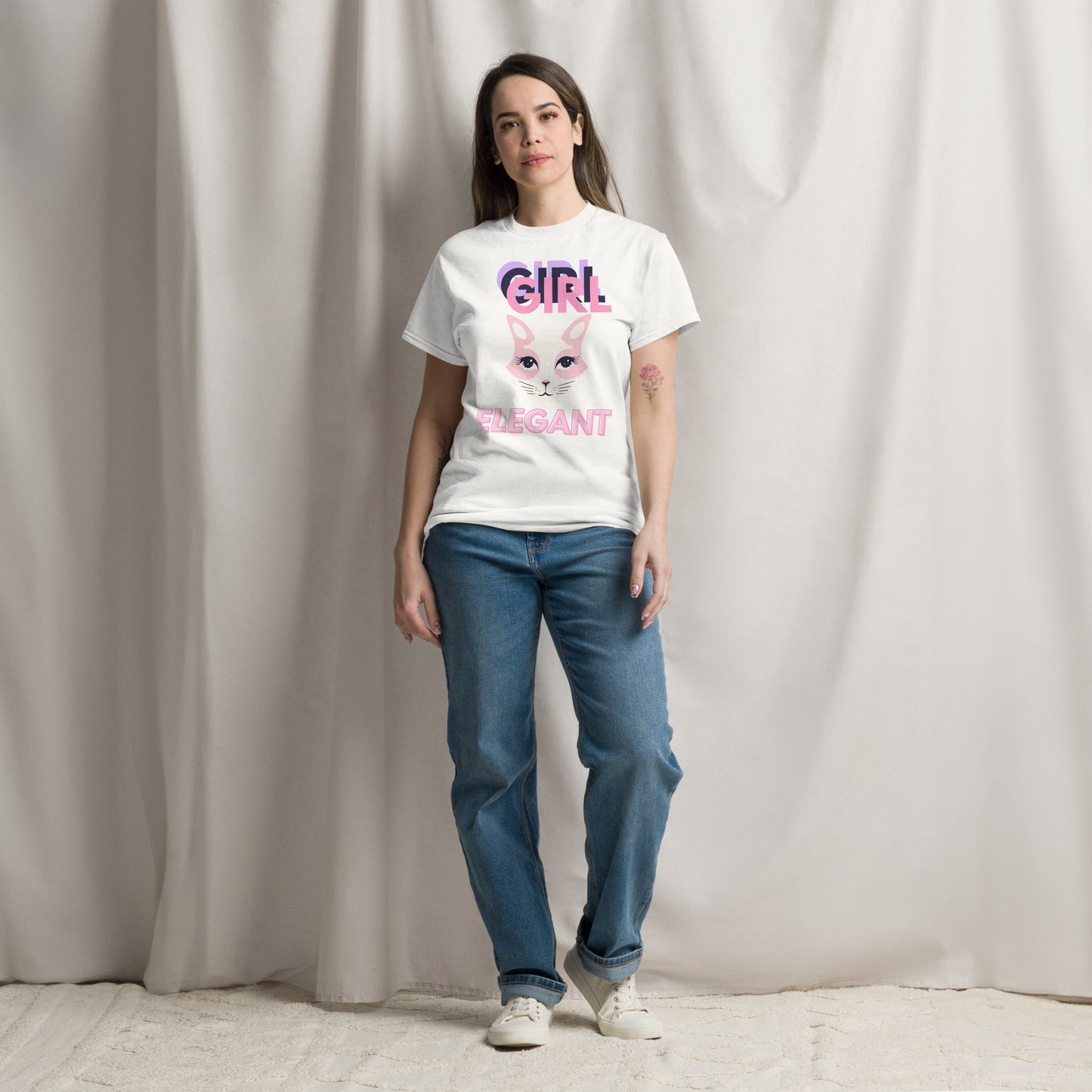 Girl Elegant Cat - Unisex classic tee