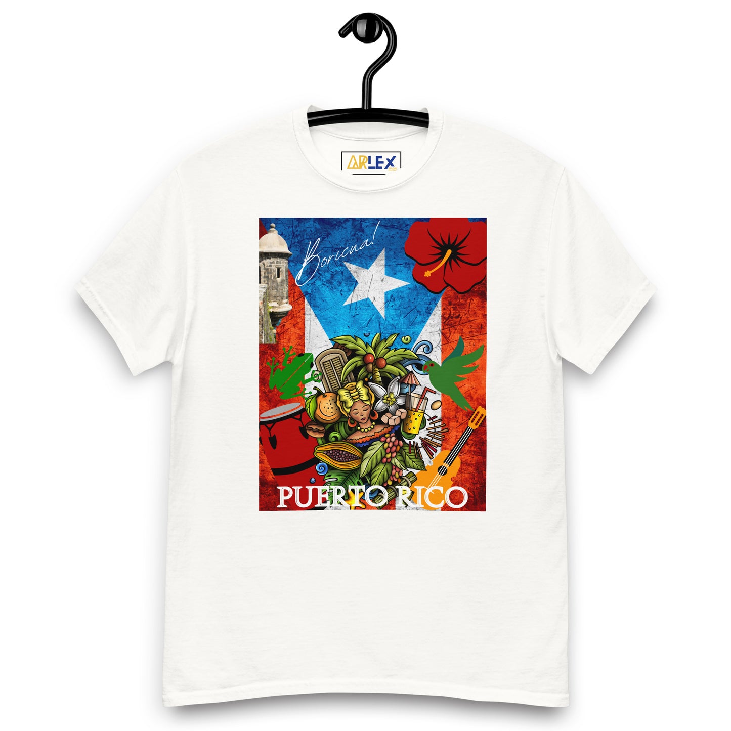 Soy Boricua con Garita, Bandera e instrumentos - Unisex classic tee